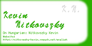 kevin nitkovszky business card